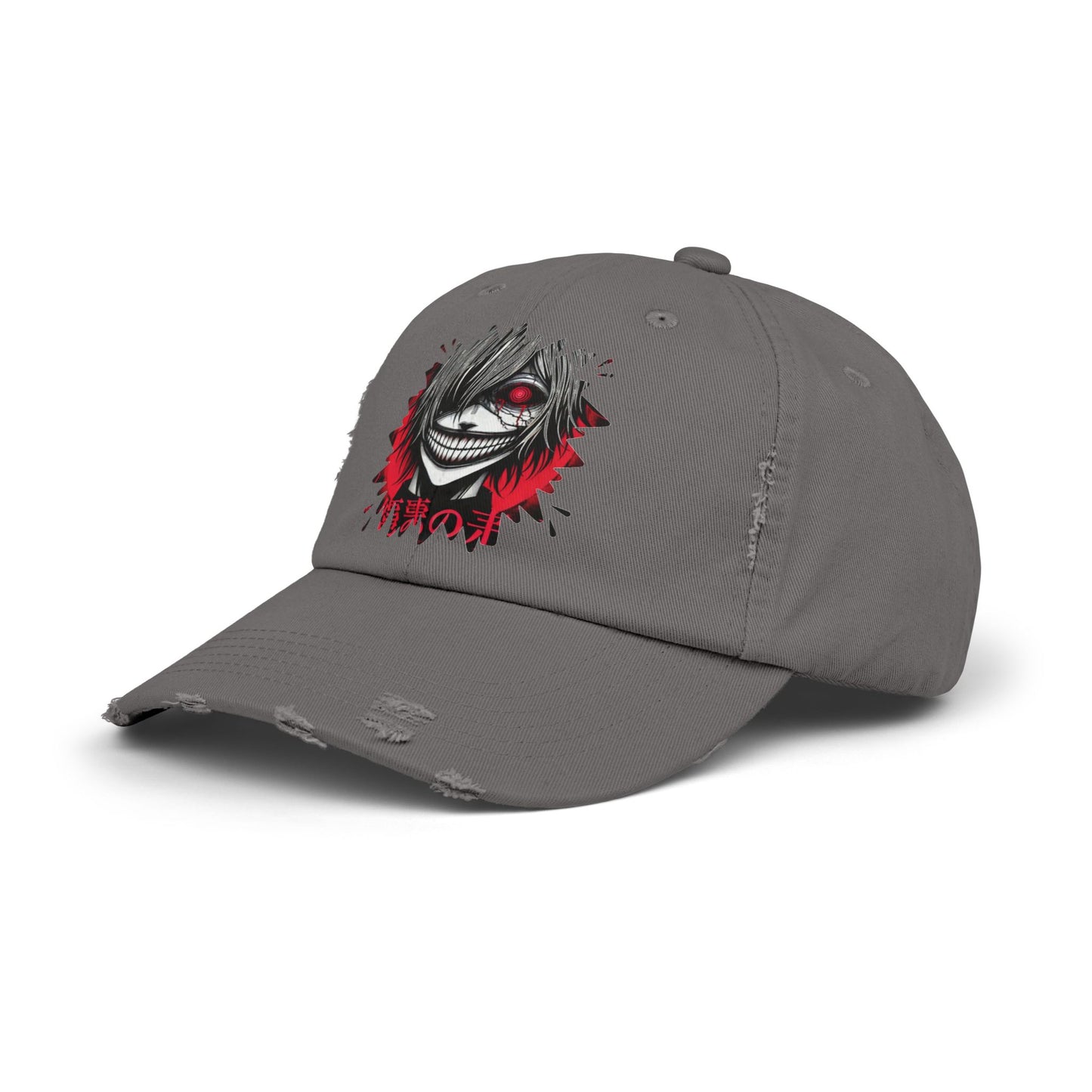 Distressed Cap - Anime-Inspired Design