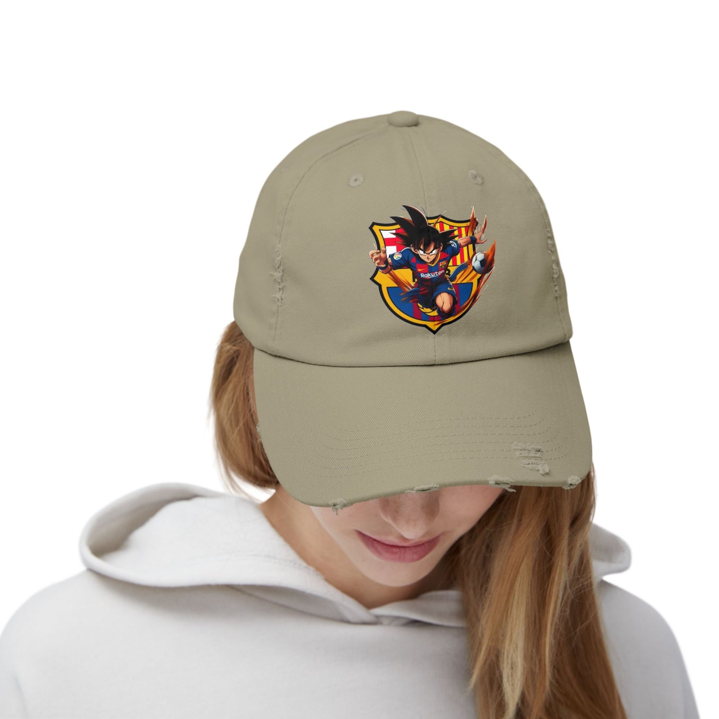 Sports Hat Dragon Theme Unisex Distressed Cap for Fans
