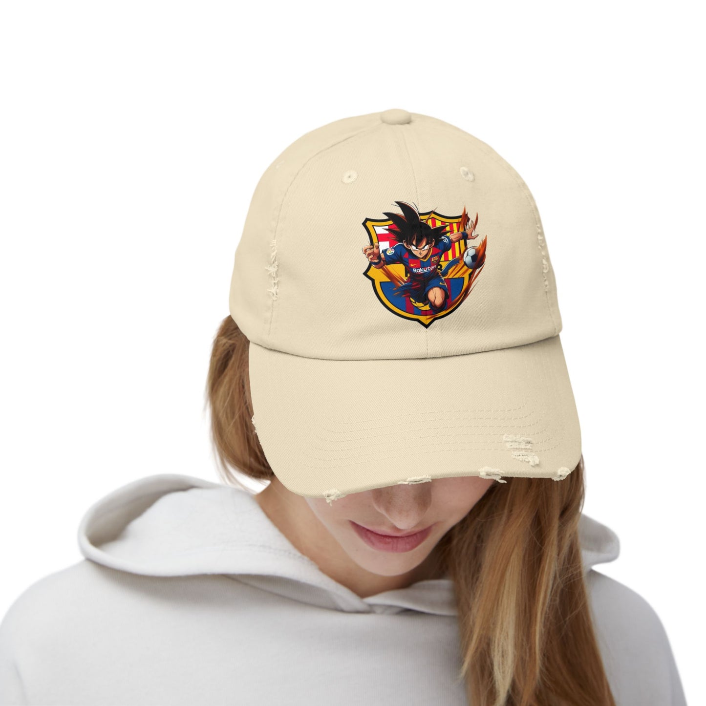 Sports Hat Dragon Theme Unisex Distressed Cap for Fans