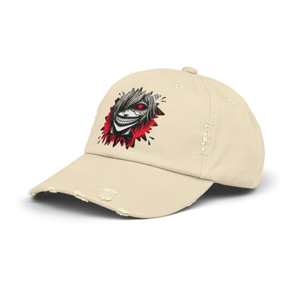 Distressed Cap - Anime-Inspired Design