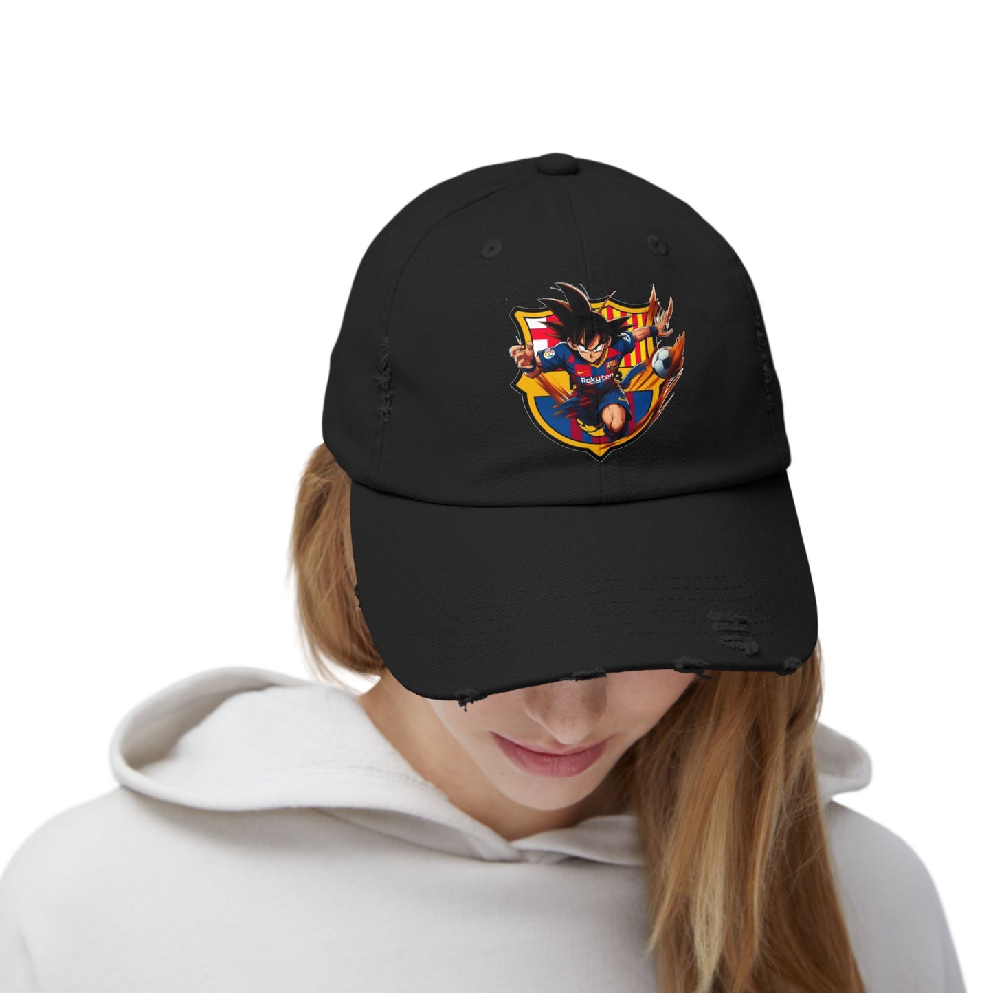 Sports Hat Dragon Theme Unisex Distressed Cap for Fans