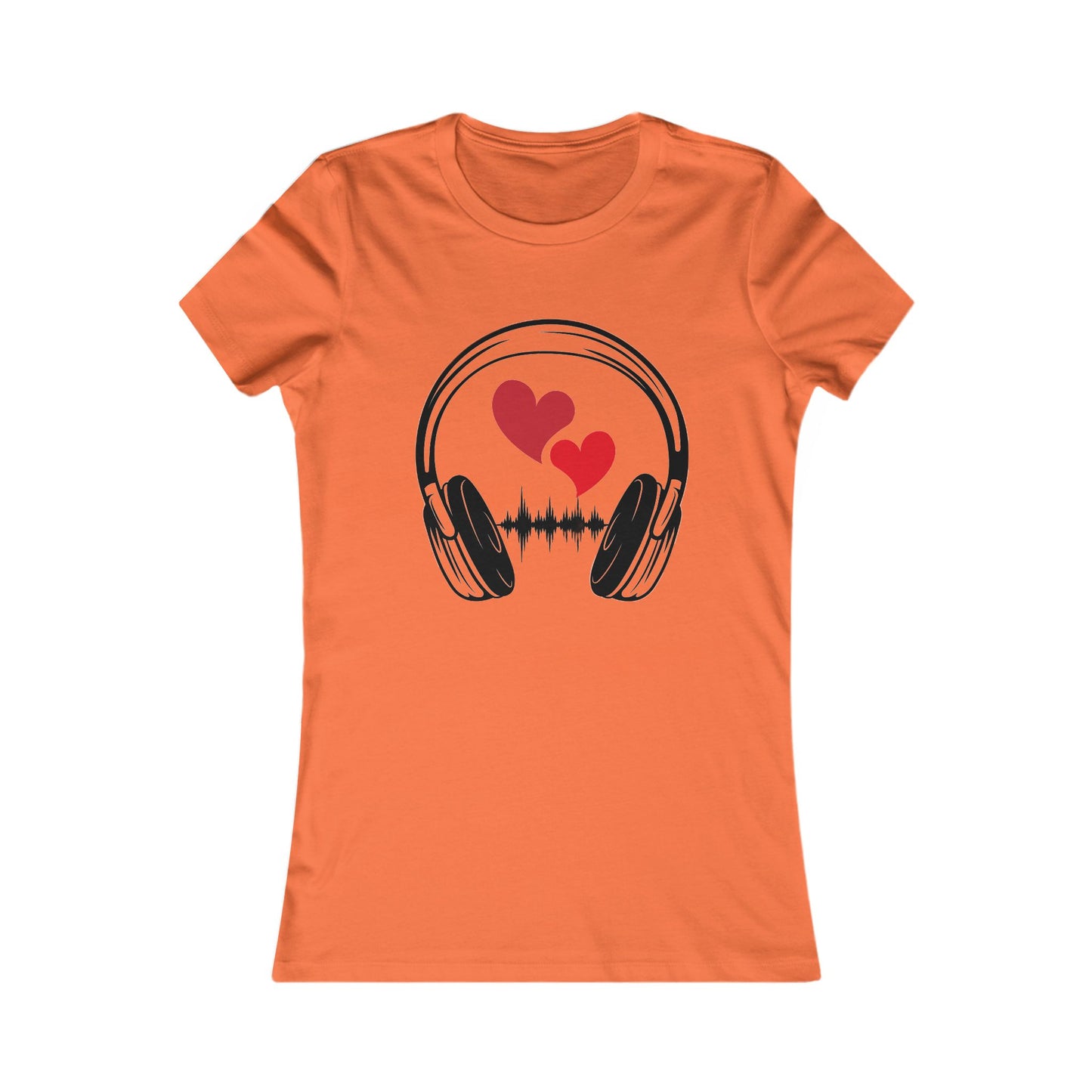 Love Beats Women's Favorite Tee - Heart and Headphones Design