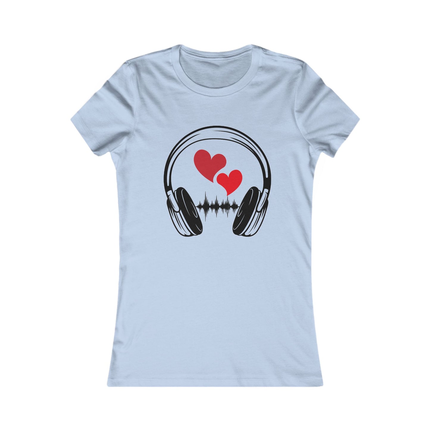 Love Beats Women's Favorite Tee - Heart and Headphones Design