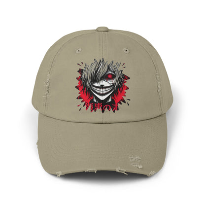 Distressed Cap - Anime-Inspired Design