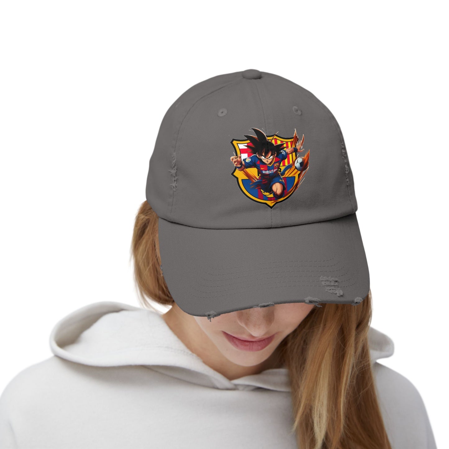 Sports Hat Dragon Theme Unisex Distressed Cap for Fans