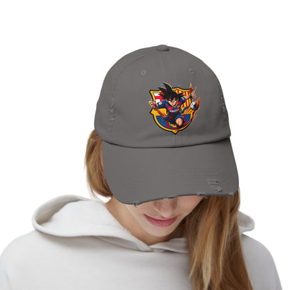 Sports Hat Dragon Theme Unisex Distressed Cap for Fans
