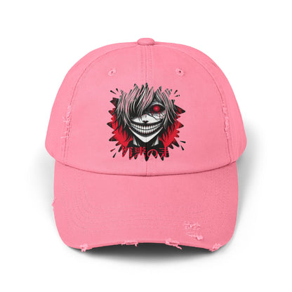 Distressed Cap - Anime-Inspired Design