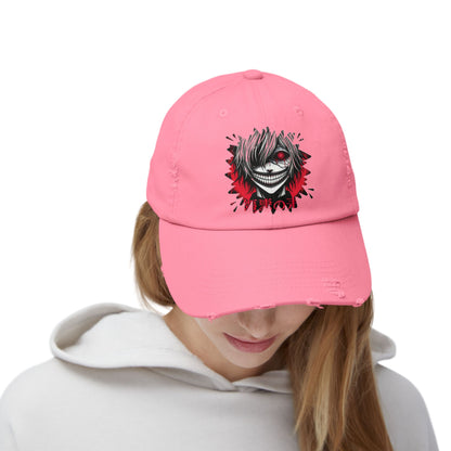 Distressed Cap - Anime-Inspired Design