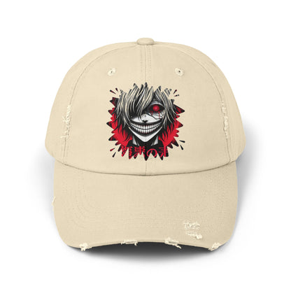 Distressed Cap - Anime-Inspired Design