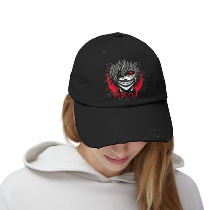 Distressed Cap - Anime-Inspired Design