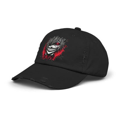Distressed Cap - Anime-Inspired Design
